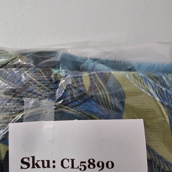 Soft Surroundings Shirt Womens Medium Blue‎ Green Aquaria Tunic Flowers - Picture 11 of 11